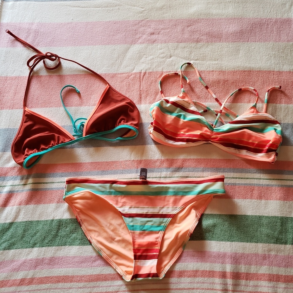 Aerie Bikini w/ Alternate Top 3 Piece AE Large